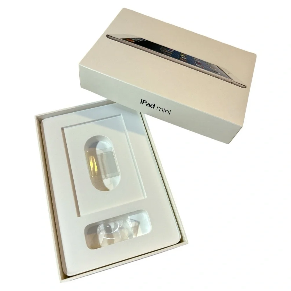 2012 Apple iPad Mini BOX ONLY Wi-Fi 16GB White Info, Apple Sticker